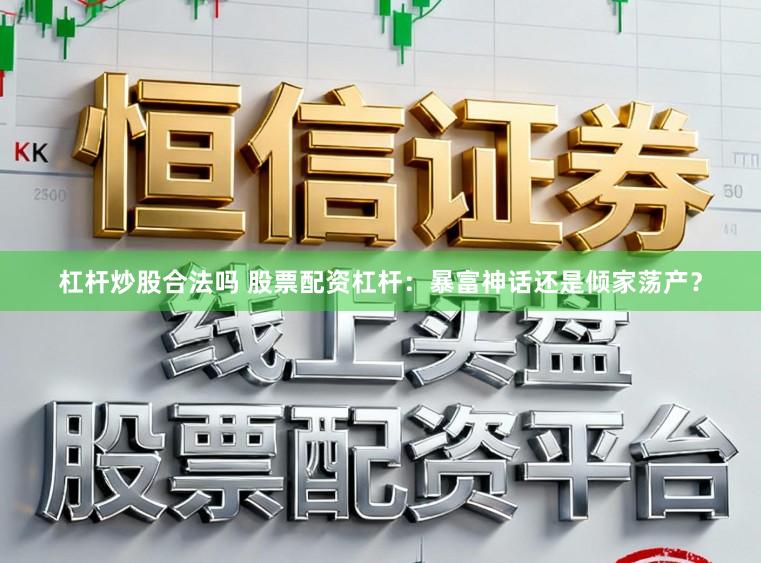 杠杆炒股合法吗 股票配资杠杆:暴富神话还是倾家荡产?